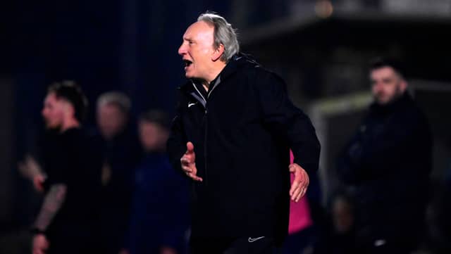 Neil Warnock in the Plainmoor dug-out. Pic from PPAUK