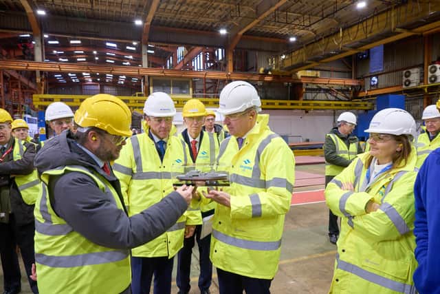 Steel cutting ceremony starts work on first ship in major Appledore ...