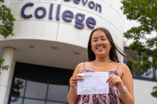 The 18-year-old studied A level English language (A), psychology (C), business management (A) and an extended project (B) and is off to the University of Liverpool to study a Business Management degree.
