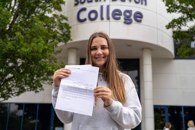 The 18-year-old said she loved being at South Devon College because all the teachers were so supportive.