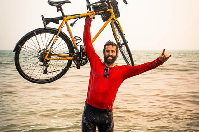 “It’s the mindset and message that I’m trying to share with everyone. You haven’t got to be a superhuman or super athlete to achieve your wildest dreams. It’s 99 per cent in your head. I’m a bad cyclist—I’ve had two knee surgeries—but the body is amazing and the mind is strong.”