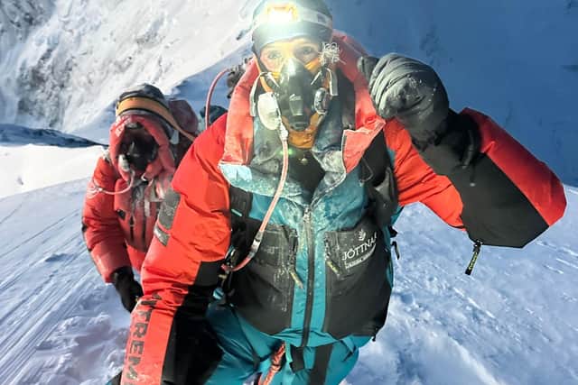 The 32-year-old began the journey in Dover on 14 September last year. He swam 34km across the English Channel, cycled 11,929km from France to India, ran 900km from India to Kathmandu in Nepal, and trekked 365km to reach Everest base camp on 16 April.