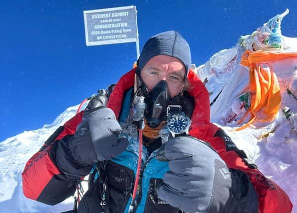 Mitch at the summit. Image: Blue Door Productions / Stan Gaskell