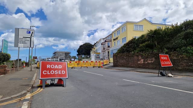 Sands Road in Paignton will remain closed. Image: Guy Henderson)