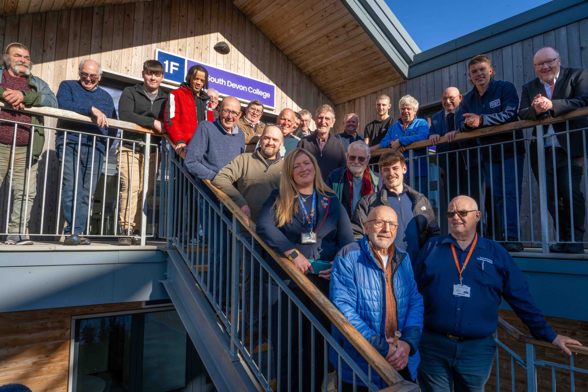 South Devon College students meet retired fishermen at their Marine Academy