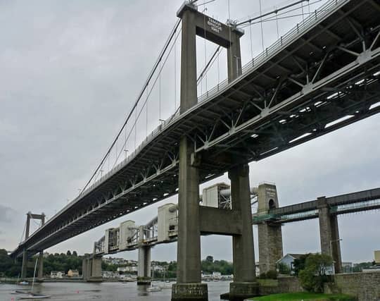 Tamar Bridge. Image: Robin Drayton (Geograph- https-__www.geograph.org.uk_photo_3172935)