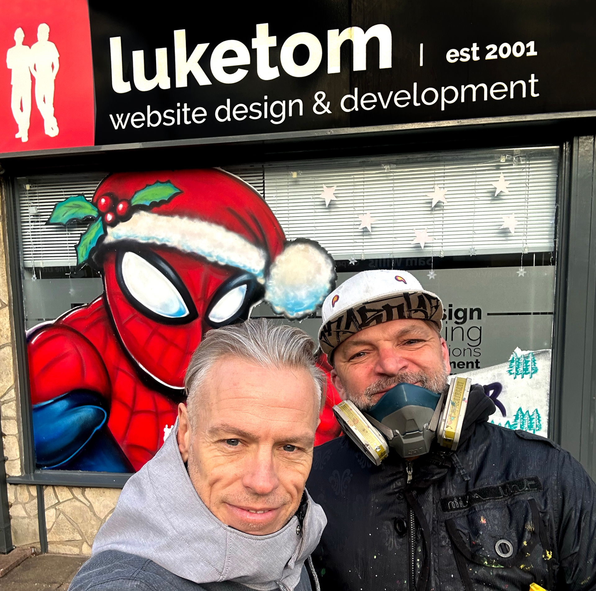 LukeTom WebDesign director Tom Hutton with Szabotage