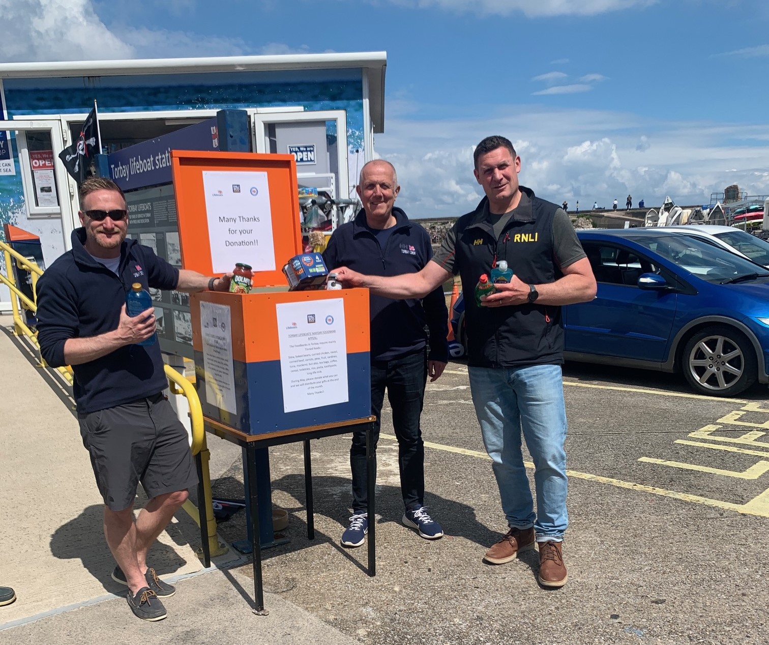 Torbay RNLI team's mayday appeal to help support our food banks