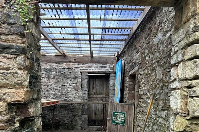 At Lupton, a single range of buildings is laid out around a courtyard and brings together several functions, a design often used to promote efficiency. The calves’ house, cow shed and piggery housed animals over winter, with passages and stores to keep their food close by, and a separate dung yard, where manure for all-important fertiliser could be collected. Complete planned, or model, farmsteads of this period are nationally important and are normally listed where they survive in good condition. The farm buildings at Lupton were listed at Grade II in 1949.