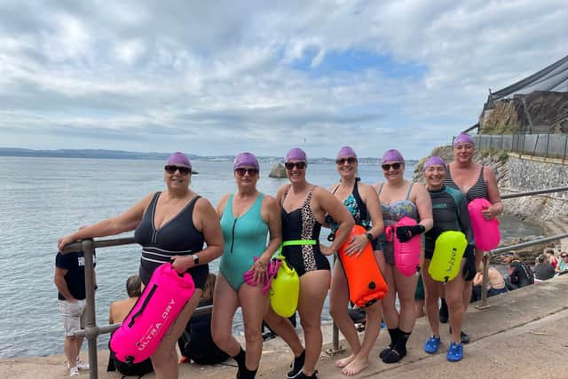 The fund-raising team, comprising 13 ladies all working within Torbay Hospital Maternity department, have just completed their final ch-iiilly swim of the year - a midnight dip at Torre Abbey Sands in Torquay on Boxing Day.