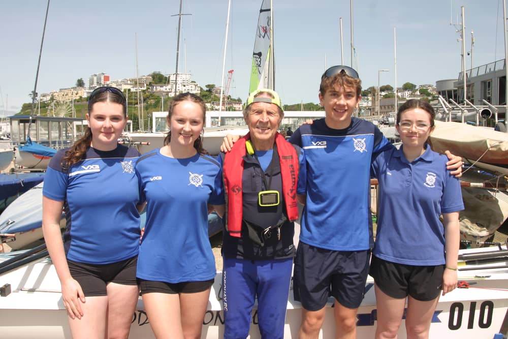 Torquay's Under 18 coxed quadruple sculls crew of Sophie Evans, Millie Baxter, Will Jackson-Heritage, Isla Canning and cox, Ian Wilson