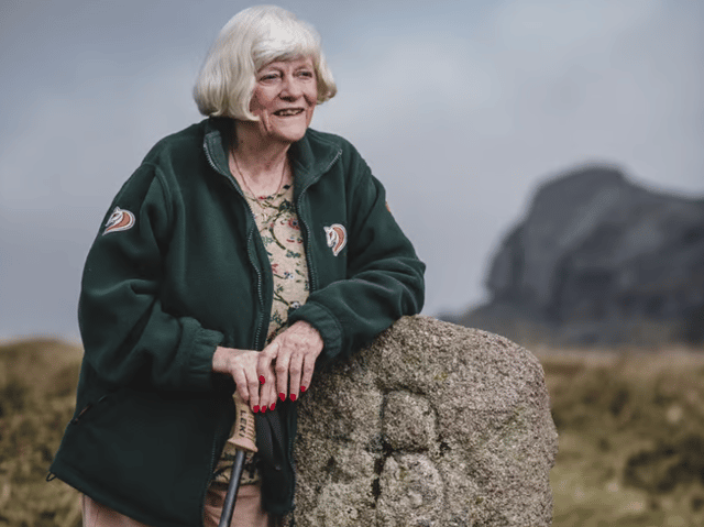 Ann Widdecombe with her beloved moorland in the background