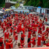 Wuthering Heights event: Red dress dancers follow in Kate Bush's footsteps