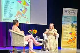 Ben Tisdall and Georgia Toffolo at the Torbay Literary Festival