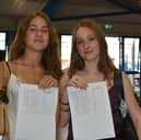 Torquay Girls' Grammar School GCSE Day - Isla Wilson with Delphine Preston with their results 