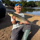 Oliver Russell with a Thick Lipped Mullet of 3lbs 10oz