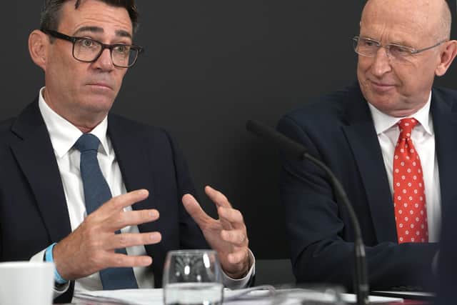Chancellor John Healey and Prime Minister Andy Burnham pictured at No 10 North in Manchester. Steve Darling warned that concentrating new regional investment in the North risks leaving the South West behind