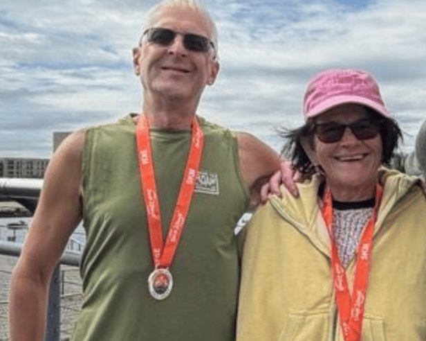 Jeremy Kay and Manny Austin after the docktodock 5k swim
