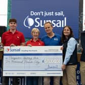 Representatives from Paignton Sailing Club with the Funding the Future judges 