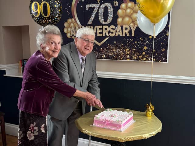 Joy and Bill celebrated the double milestone at The Royal Hotel in Babbacombe