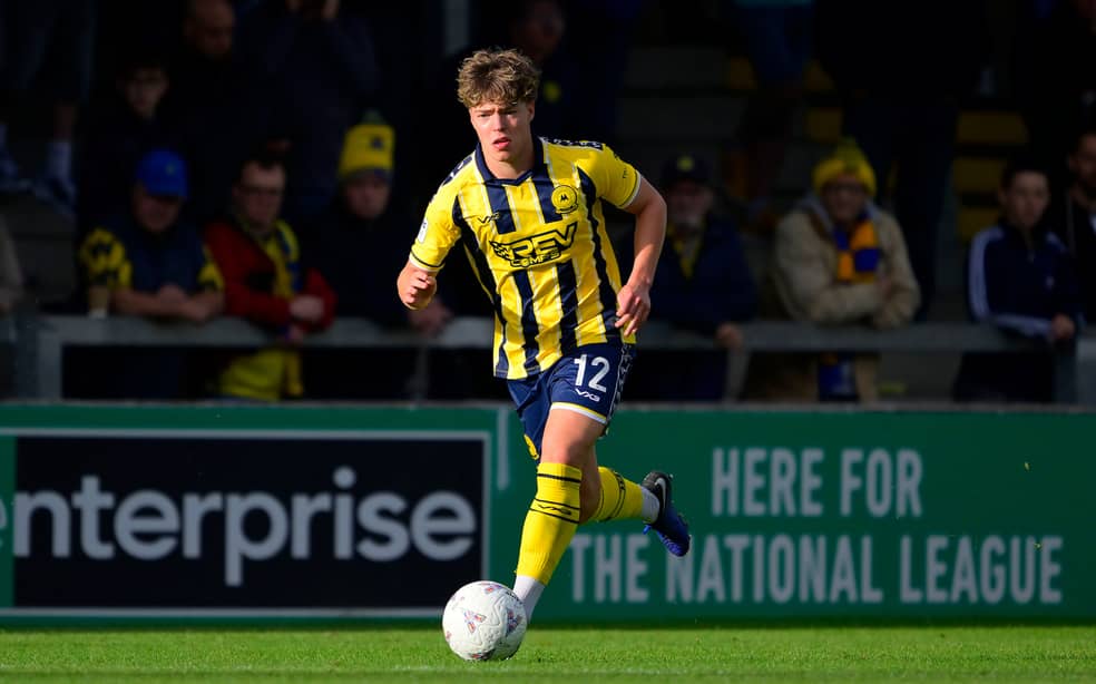Harry Shield in action for Torquay United