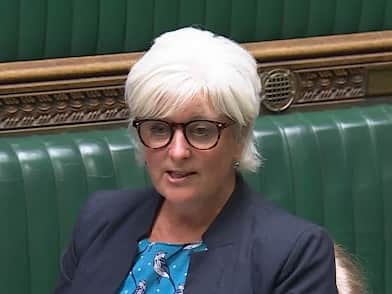 South Devon MP Caroline Voaden speaking in the House of Commons