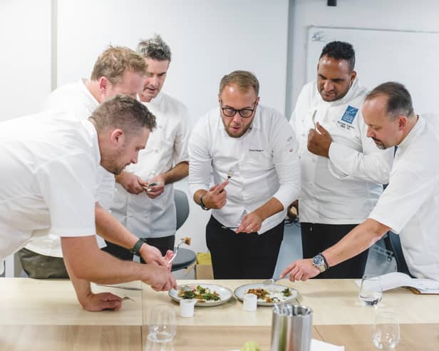 South West Chef of the Year competition chefs including Michael Caines, second from right.