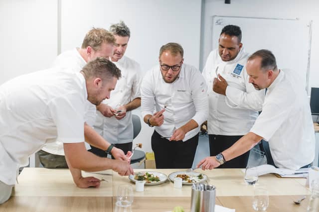 South West Chef of the Year competition chefs including Michael Caines, second from right.