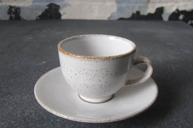 Espresso cup and saucer, stoneware, 2015