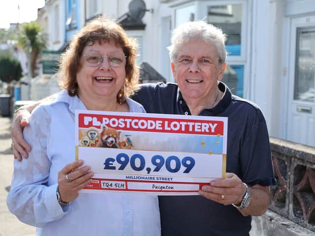 Julie and David Hancocks are delighted to have won £90,909