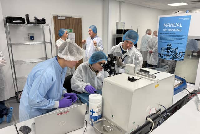 Bay Photonics clean room in action