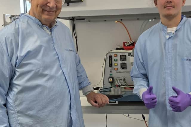 Bob Musk from Bay Photonics and newest apprentice Rileigh with 60 years experience between them