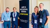 Putting the Bay on the medical excellence map -  Consultant surgeon Petros Christopoulos,, Torbay consultant surgeon Surajit Sinha, trainee surgeon Heather Davies and IT expert John Dean