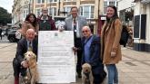 Torbay MP Steve Darling with a giant letter for the Health Minister