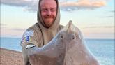 Chris Wagstaff with a Small Eyed Ray
