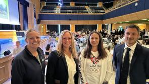 Olympian Jo pops in to present college awards