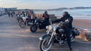 A perfect backdrop for the bikers and their machines