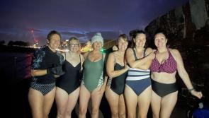 Bay's Midwifery Mermaids take a ch-iiilly dip for charity