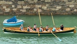 Celebration of Gig Rowing on the Cornish coast