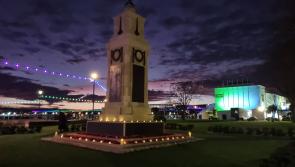 Torquay cenotaph and town war memorials lit up for Christmas