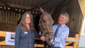 Racing legend Frodon makes surprise appearance at Newton Abbot Racecourse
