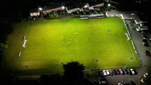 Holsworthy flying the Devon flag in a Cornwall football league 