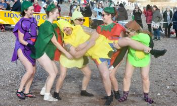 Pictures: Fancy dress and freezing fun at Paignton&rsquo;s New Years Day Dip
