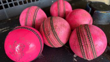 Pink balls in play