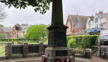 Restoration work under way at Paignton war memorial