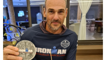 Ryan Rudge after the Barcelona Ironman