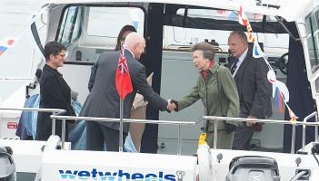 Princess Royal on board Wetwheels Torbay Pictures miraclePR.com  and Dan Coleman