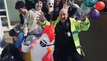 Torbay police get into  the Halloween spirit with the youngsters Pictures Paignton police