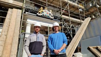  James Porter (left) and Max Sayers of Nooko at the Royal Clarence site Image Guy Henderson