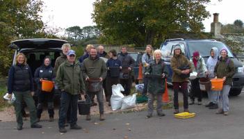Torbay Coast and Countryside Rangers and volunteers at Berry Head